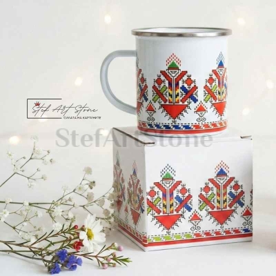 Метално Канче със Самоковска Шевица 