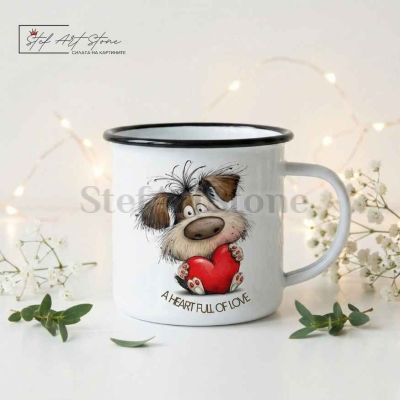 Метално Канче "A Heart Full Of Love" – Влюбено Куче