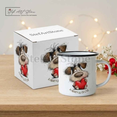 Метално Канче "A Heart Full Of Love" – Влюбено Куче