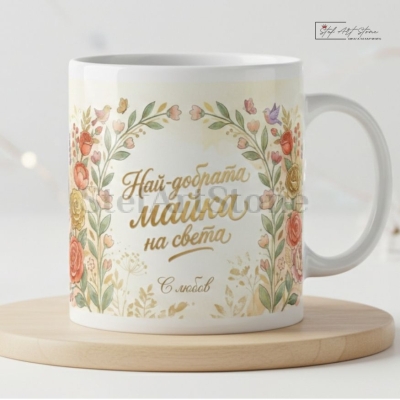 : Чаша за подарък за най-добрата майка с надпис и подаръчна кутия