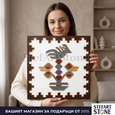 Пано с Чипровски Мотив „Песен на Пролетта" – рисувана етно картина за стена за радост и ново начало
