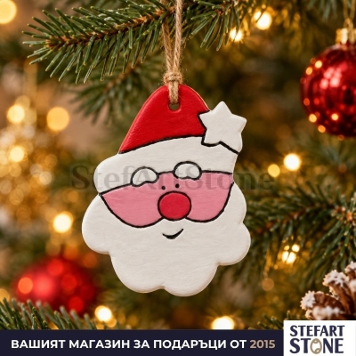 Дядо Коледа – ръчно изработена играчка за елха